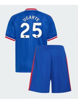 Manchester United Manuel Ugarte #25 Replika Borta Kläder Barn 2026-27 Kortärmad (+ byxor)